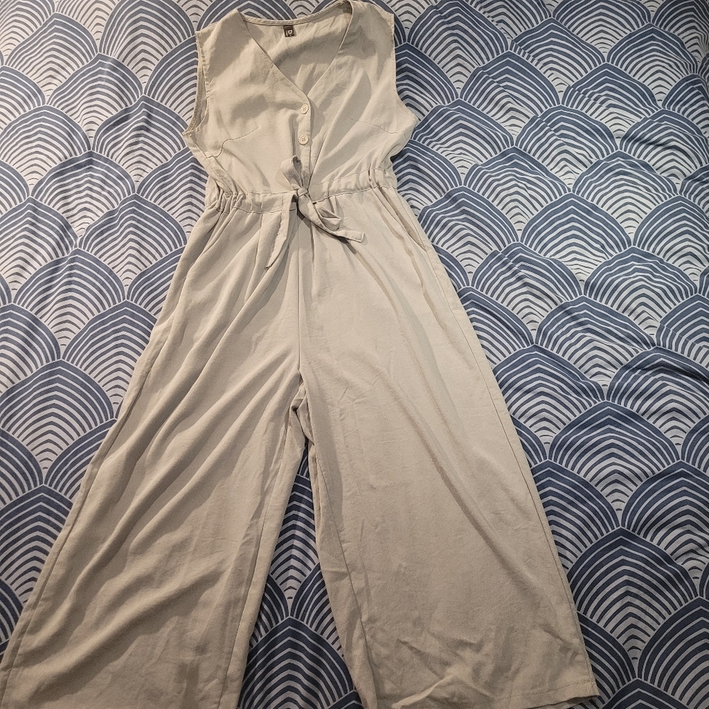 Sleeveless Wide Legged Jumpsuit